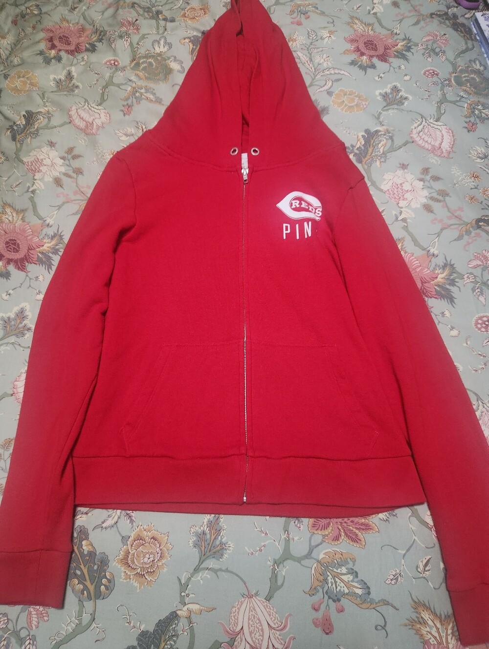 Pink Victoria's Secret Cincinnati Reds Jacket Red/White Size Large